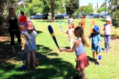 Poi spinning at community event